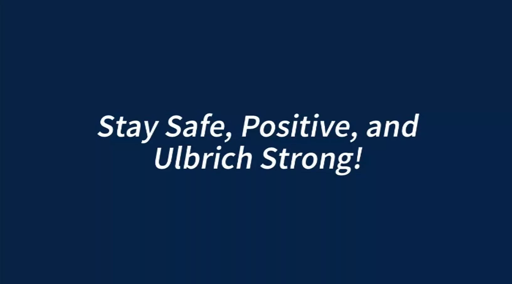 Be Safe Message From Corporate