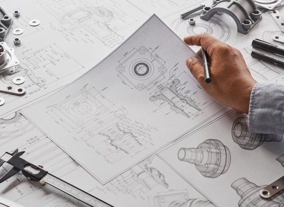 Drawing mechanical parts