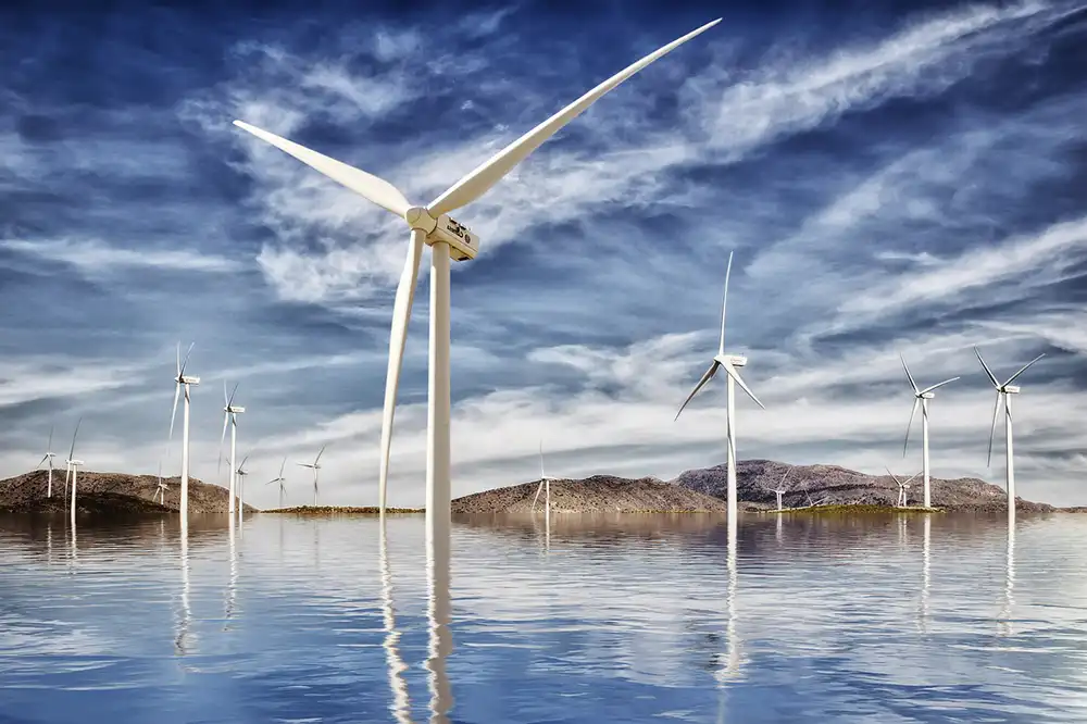 offshore floating wind turbine farm