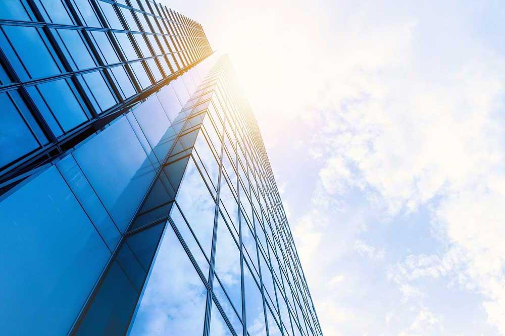 Skyscraper glass solar power