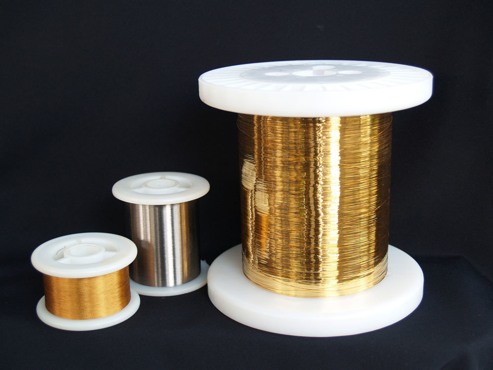 silver-plated and copper material wire on spools